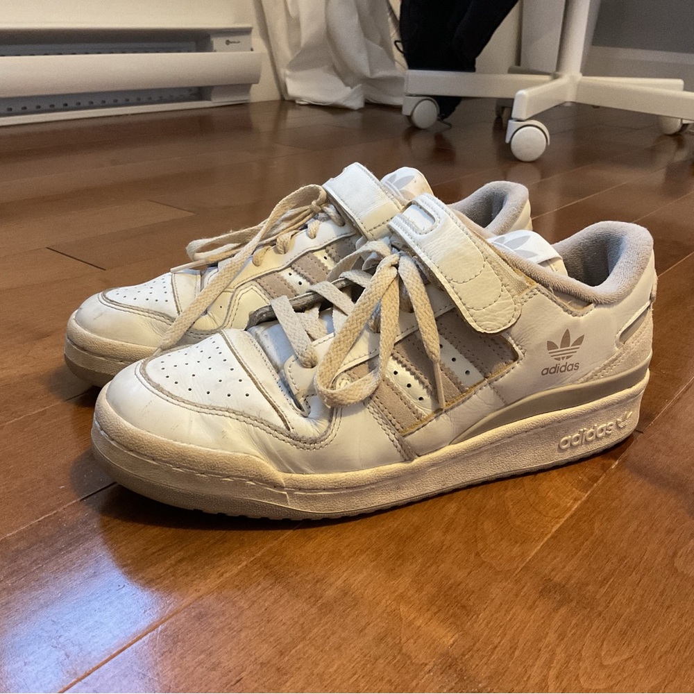 Adidas White and Gray Men's Sneakers